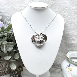 Best Brand Old Vintage Chunky Pumpkin Brooch and pendant with Chain